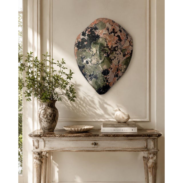 Contemporary Scagliola Faux Tortoise Shell Wall Sculpture For Sale In West Palm - Image 6 of 6