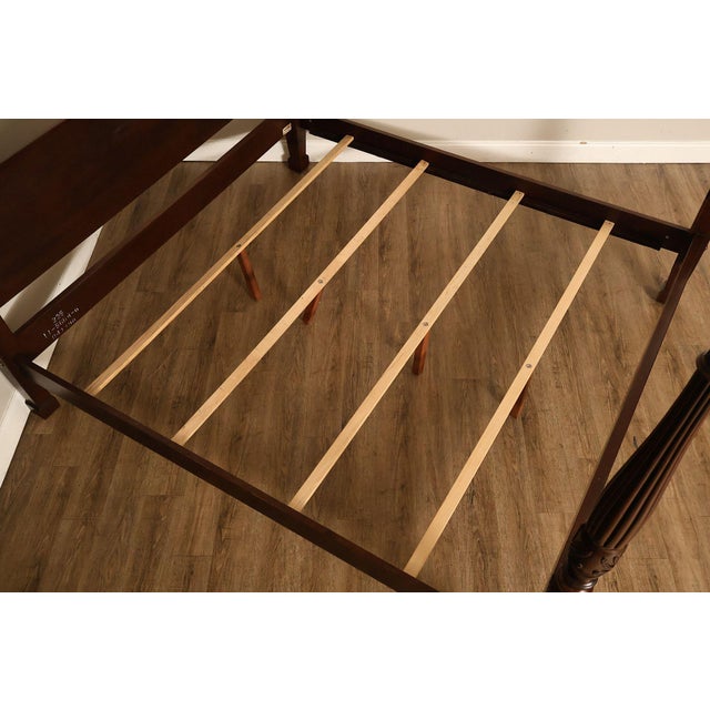 Traditional Ethan Allen Georgian Court Cherry King Four Poster Bed Frame For Sale - Image 3 of 18