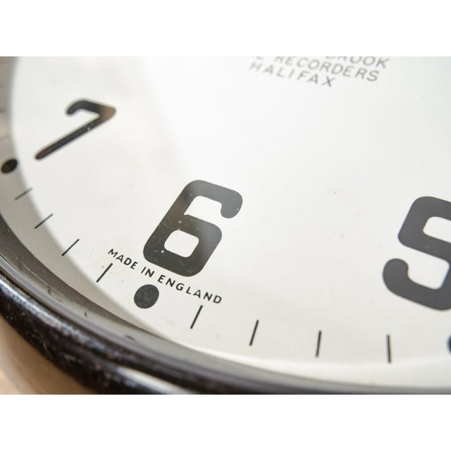 Factory Wall Clock from Gents of Leicester for Gledhill-Brook, Halifax, 1950s For Sale - Image 9 of 16
