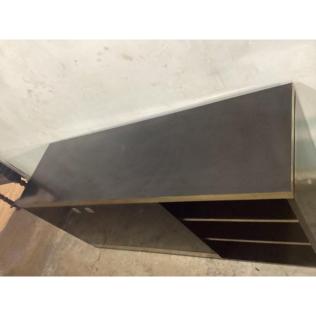 Black Lacquered and Brass Sideboard from Mario Sabot, Italy, 1970s For Sale - Image 13 of 18
