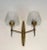 Metal Bronze wall Sconces with Worked Glass Reflectors, Italian, circa 1960 - A Pair For Sale - Image 7 of 13
