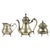 Brass Tea Set, Early 20th Century, Set of 3 For Sale