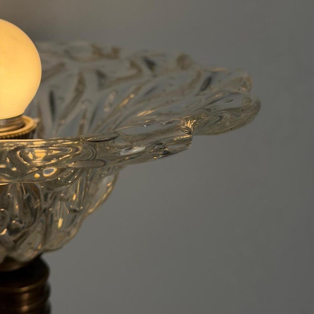 Bullicante Glass Wall Sconces by Barovier & Toso for Erco, 1940s, Set of 3 For Sale - Image 14 of 16