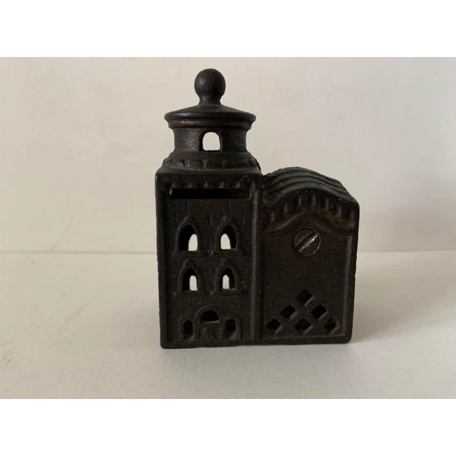 Late 19th Century Antique Cast Iron Castle Still Bank For Sale - Image 5 of 5