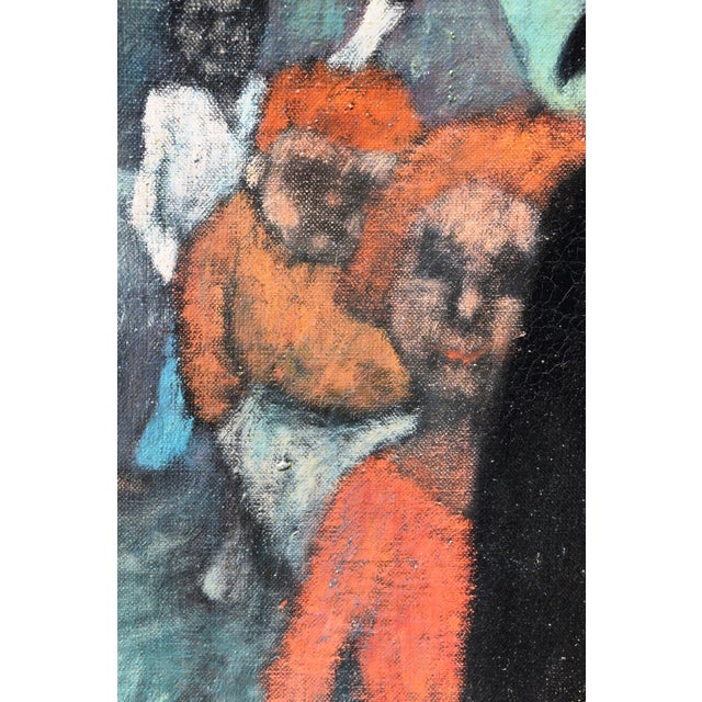 Helmut Diekmann, Landscape with Figures, 1963, Oil Painting on Canvas, Framed For Sale - Image 10 of 12