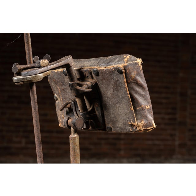 Antique Adjustable Rolling Dental Chair by O. C. White For Sale - Image 9 of 12