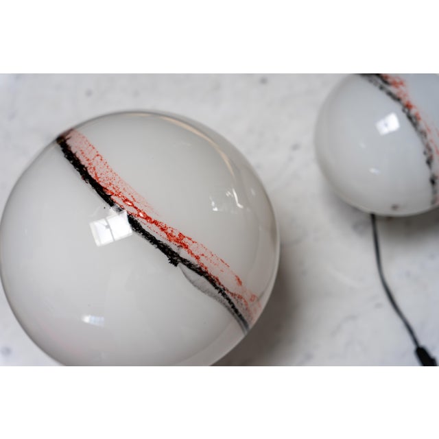 1970s Lido Glass Mushroom Table Lamps from Peill & Putzler, Germany 1970s, Set of 2 For Sale - Image 5 of 14