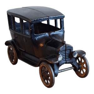 Share Antique Arcade Cast Iron Ford Model T Tudor Sedan Toy C. 1925 Original Paint