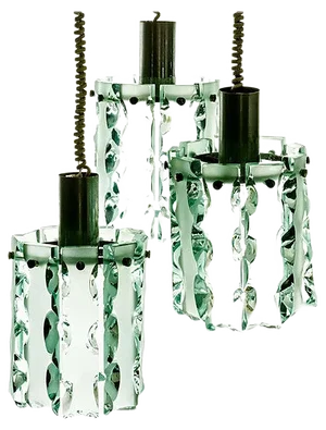 Pendants Attributed to Fontana Arte, 1970, Set of 3
