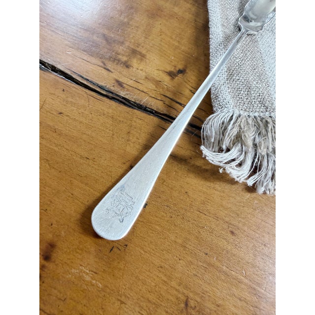 Reed & Barton Antique Silver Plated Horseradish Spoon From the Parker House Hotel Boston For Sale - Image 4 of 6