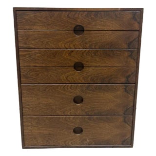 Danish Modern Chest of Drawers in Rosewood by Kai Kristiansen for Aksel Kjergaard 0dder 1960s For Sale