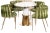 Vanessa Dining Table with Green Chairs - Set of 5 For Sale In Los Angeles - Image 6 of 6