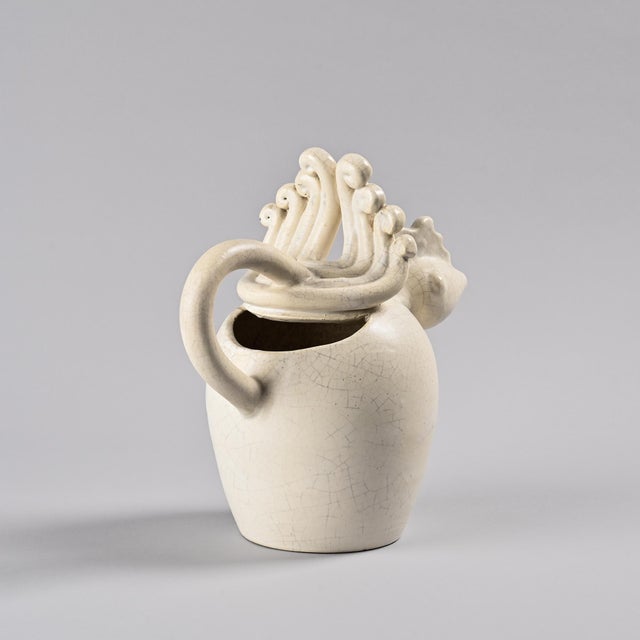 1940s Large Zoomorphic Pitcher by Suzanne Ramié for Madoura, Vallauris, 1945 For Sale - Image 5 of 15