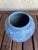 Folk Art Folk Art Pottery Brush McCoy Vellum Blue Glaze Vase For Sale - Image 3 of 5