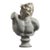 Hand-Carved Natural Marble Bust Sculpture – Bust of a Drunken Satyr For Sale
