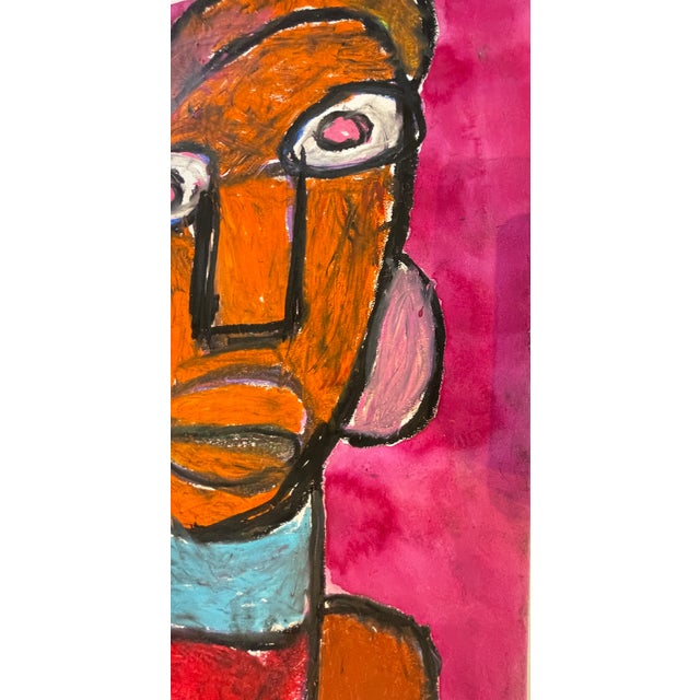Figurative Colorful Vincent Jackson Portrtait For Sale - Image 3 of 9