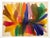 This Morris Louis Modernist offset lithograph print Abstract Expressionist museum poster " Point of Tranquility " 1959-60,...