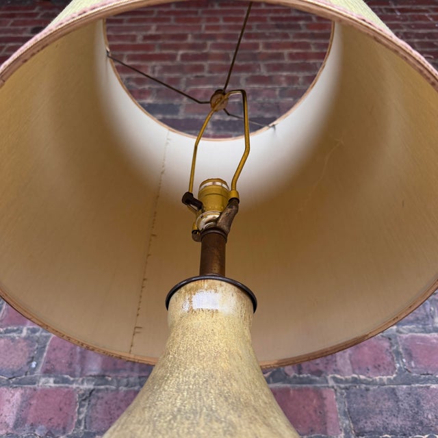 Danish Style Mid-Century Modern Organic Ceramic Lamp. For Sale - Image 11 of 12