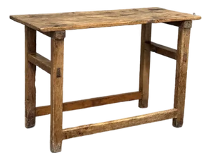 19th Century French Provincial Farm Table Primitive Console