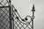 Black Antique Gothic Arts & Crafts Wrought Iron Scrolling Folding Fireplace Screen For Sale - Image 8 of 18