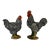 Vintage Zaccagnini Terra Cotta Italy Rooster Hen Figurines a Pair For Sale