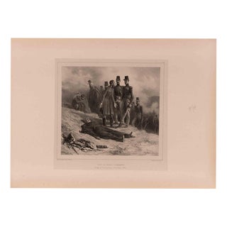 Auguste Raffet, Death of General Damrémont, Siege Of\., 1837, Lithograph For Sale