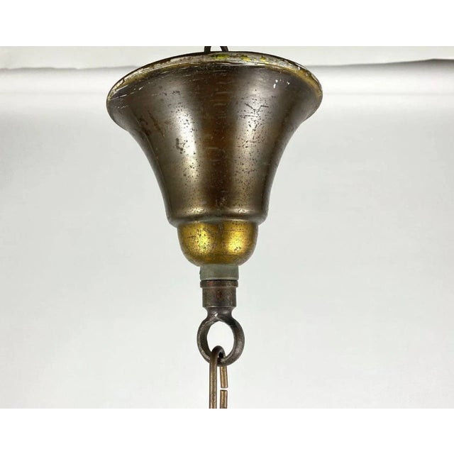 French Lantern in Bronze and Glass, 1960s For Sale - Image 6 of 7