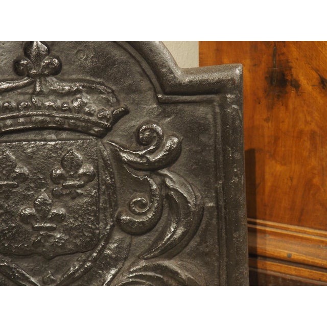 More information coming soon… Depicting the royal coat of arms of France, this small cast iron fireback would make a...