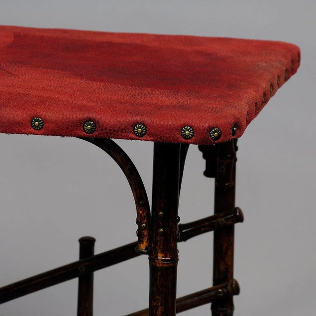 Brown Asian Inspired Set of Bamboo Furniture, 1930s, Set of 3 For Sale - Image 8 of 13