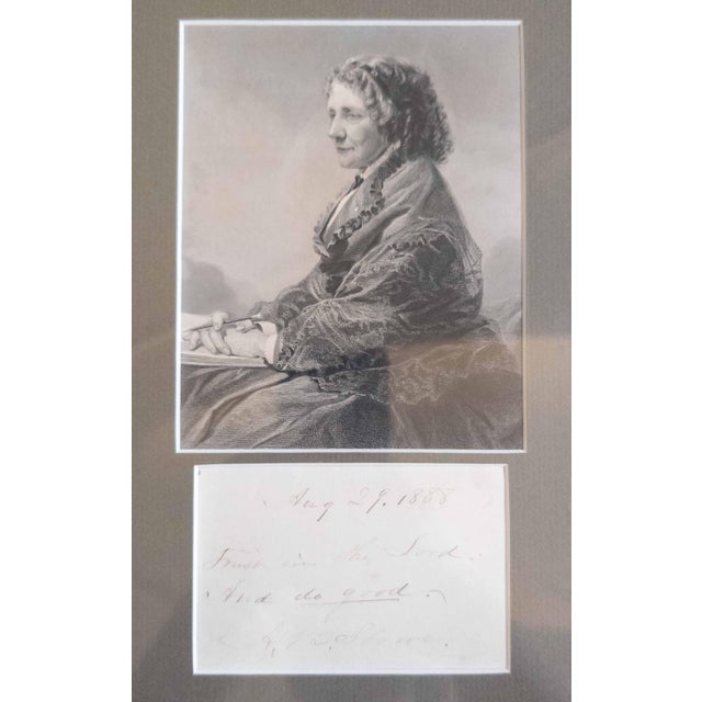 American 19th Century Signed Autograph Letter by Harriet Beecher Stowe 1888 For Sale - Image 3 of 10