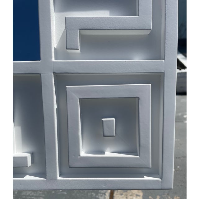 Wood Greek Key Mirror – Custom Design for Artist Julio Jimenez For Sale - Image 7 of 7