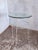Vintage Art Deco Glass Top Side Table with Metal Frame, 1960s, in Good conditions. Designed 1960 to 1969