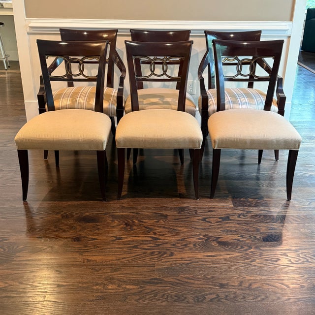 Set of 6 Thomas Pheasant for Baker Cleo Dining Chairs For Sale - Image 9 of 14