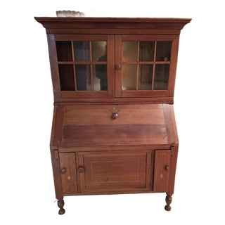 Early 19th Century Ohio Valley Cherry Secretary Desk With Hidden Compartment For Sale