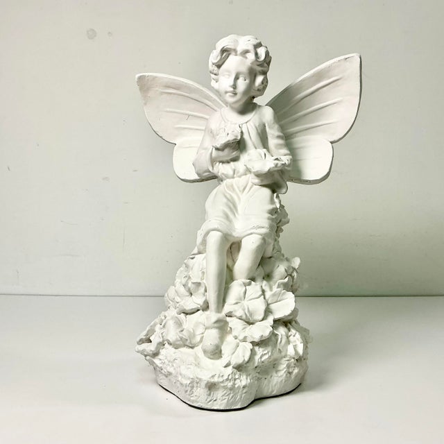 1980s Vintage Art Nouveau Boho Chic Blanca Garden Angel Figurine. For Sale - Image 13 of 13