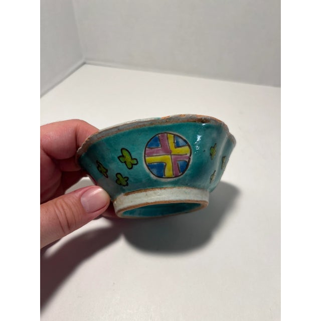 Antique Chinese Export Porcelain Qing Dynasty Bowl For Sale - Image 4 of 8