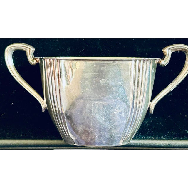Mid-Century Modern Art Deco Silver Cream and Sugar For Sale - Image 3 of 8