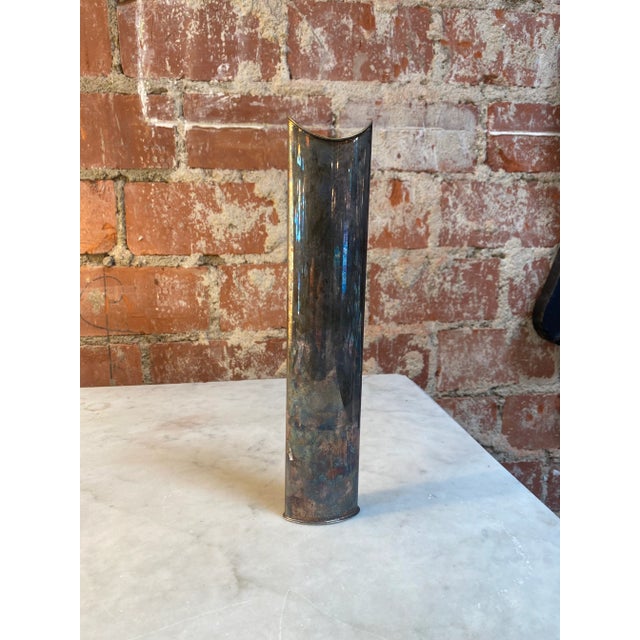 Mid-Century Modern 1950s Italian Silver Flower Holder For Sale - Image 3 of 7