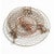 A fabulous vintage three-tier hanging fruit basket featuring warm copper-tone metal, delicate open wire mesh, and three...