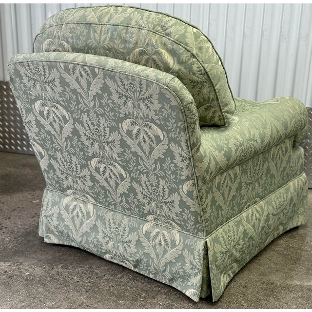 Ethan Allen Skirted Upholstered Skirted Chair | Chairish