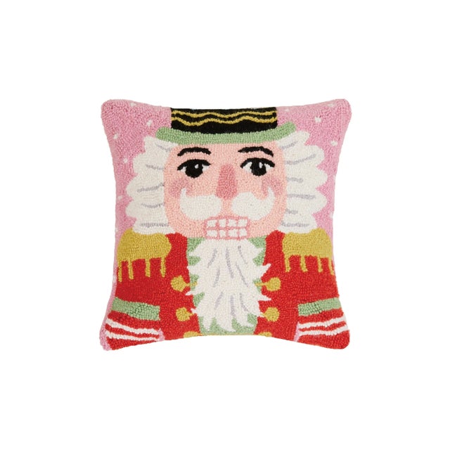 Traditional Nutcracker Hook Pillow 16" x 16" For Sale - Image 3 of 3
