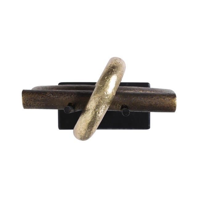 Brown Boquin Circle Sculpture in Polyresin For Sale - Image 8 of 11