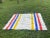 Vintage Hudson Bay Style Midcentury White With Red, Blue, and Yellow Striped Wool Blanket For Sale - Image 10 of 10