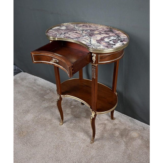 Small Early 20th Century Transitional Mahogany Kidney Table For Sale - Image 18 of 18