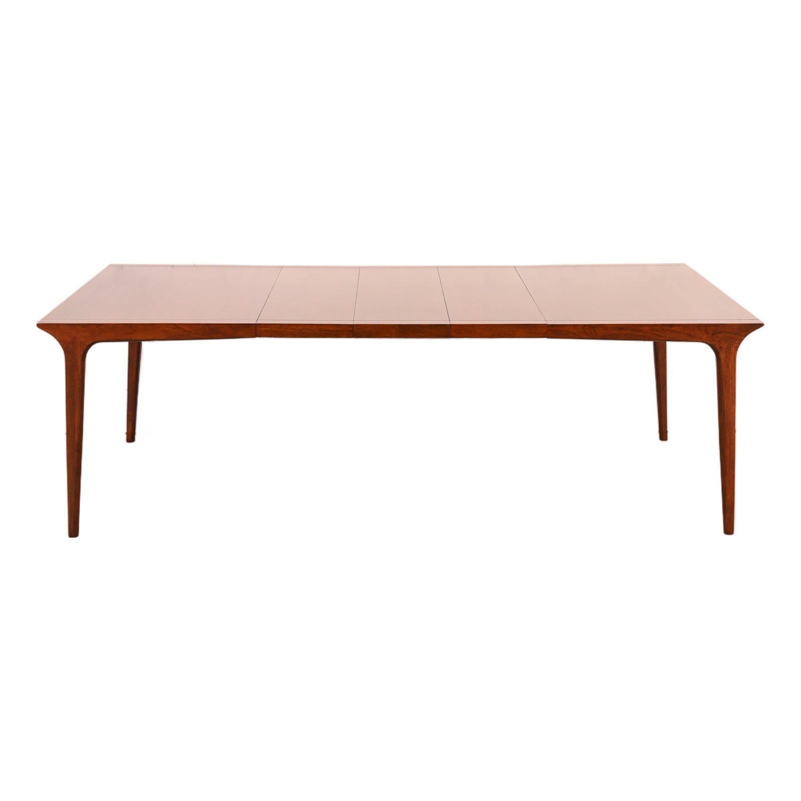 John Van Koert for Drexel Mid-Century Modern Sculpted Walnut Extension ...