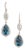 Natural blue topaz 19.49ct & diamond 2.53ct earring in 18k gold For Sale