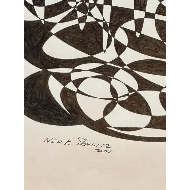 Paint Black and White Abstract by Ned Schultz For Sale - Image 7 of 7