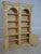 Traditional Crackle Painted Finish Double Arched Top Open Bookcase For Sale - Image 3 of 16