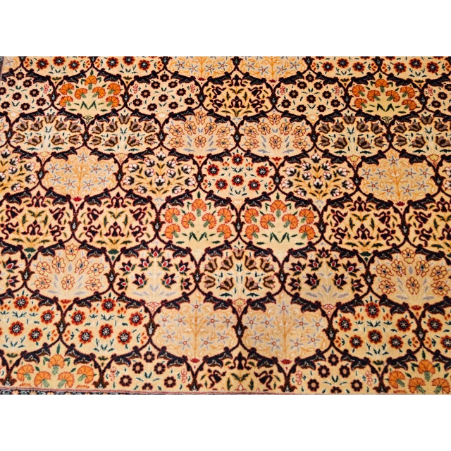 Vintage Turkish Hereke Rug, Hand-Woven Wool, Allover Geometric Design, 7' x 10' For Sale - Image 15 of 18