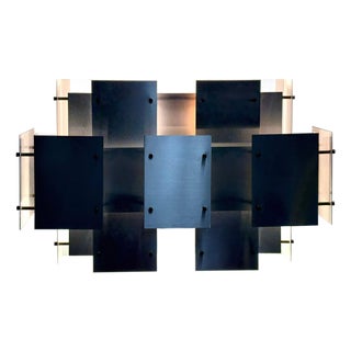 1970’s Brutalist Sonneman Cityscape Sconce For Sale